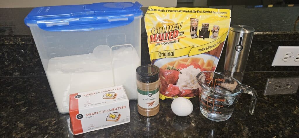 Churro Mickey Waffle Ingredients