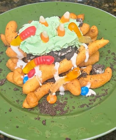 Oogie Boogie Worms and Dirt Funnel Cake Fries Recipe